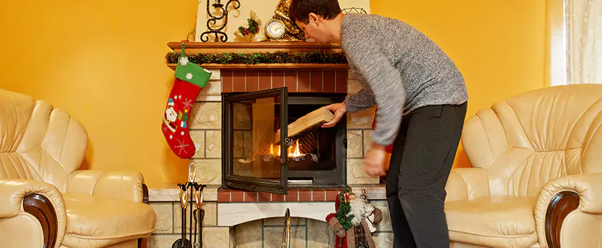 Rusted Metal Fireplace Restoration in Delray Beach, Florida